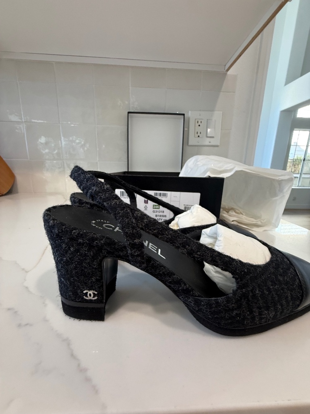 Chanel Slingback in Tweed